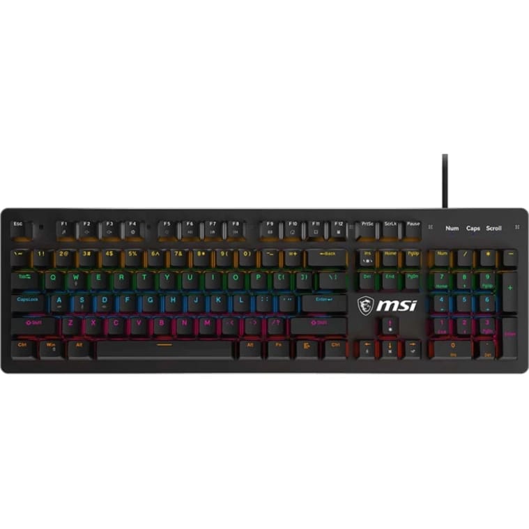 MSI Forge GK300 Mechanical Keyboard - Blue Switches, Black