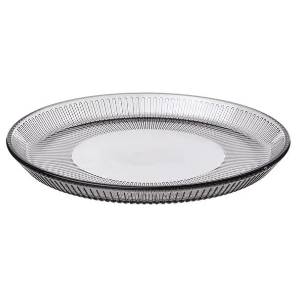 Side plate, stripe pattern/grey, 21 cm