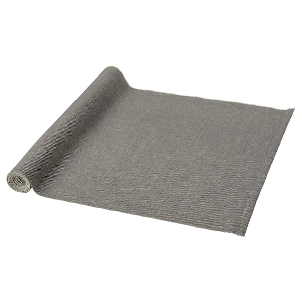 مفرش طاولة، رمادي، 35x130 سم