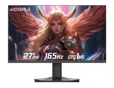 شاشة ألعاب KOORUI GN06 مقاس 27 بوصة Full HD IPS بتردد 165 هرتز وزمن استجابة 1 مللي ثانية