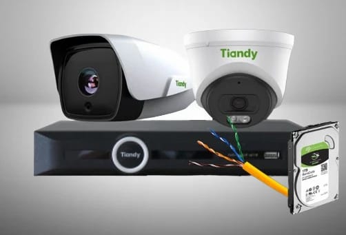 Tiandy 2MP ColorVU 2-Camera Security System