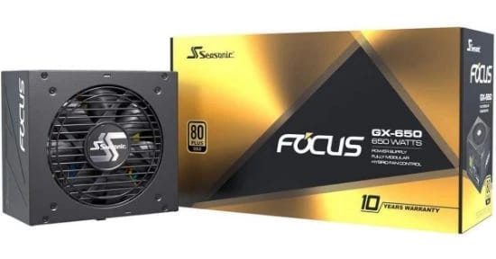 مزود طاقة Seasonic FOCUS GX-650 بقدرة 650 واط، شهادة 80+ الذهبية، كامل الوحدات
