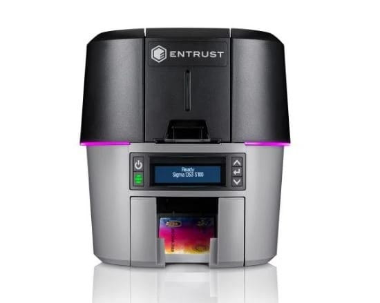 طابعة بطاقات الهوية Entrust Sigma DS3 على الوجهين