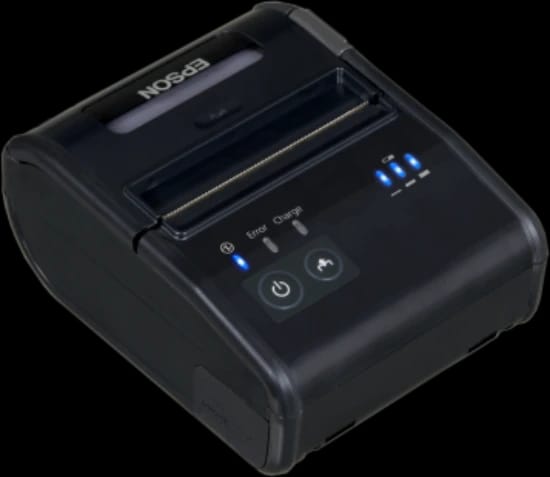 طابعة إيصالات إبسون TM-P80 (122) - NFC، واي فاي، مزود طاقة، قابس أوروبي