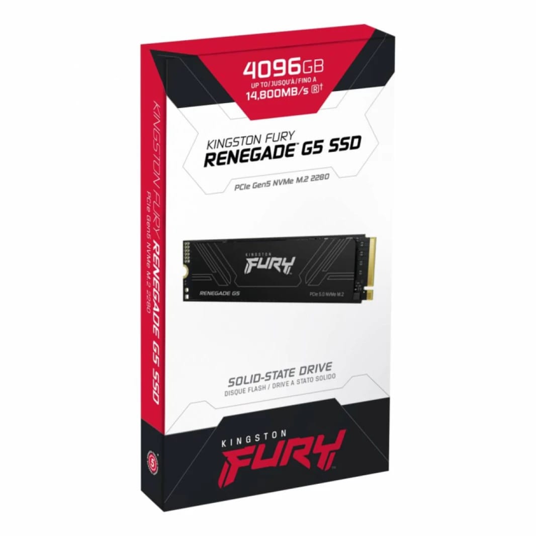 Kingston Fury Renegade G5 4096GB NVMe SSD | PCIe 5.0 M.2 2280 | Up to 14,800MB/s | SFYR2S/4T0