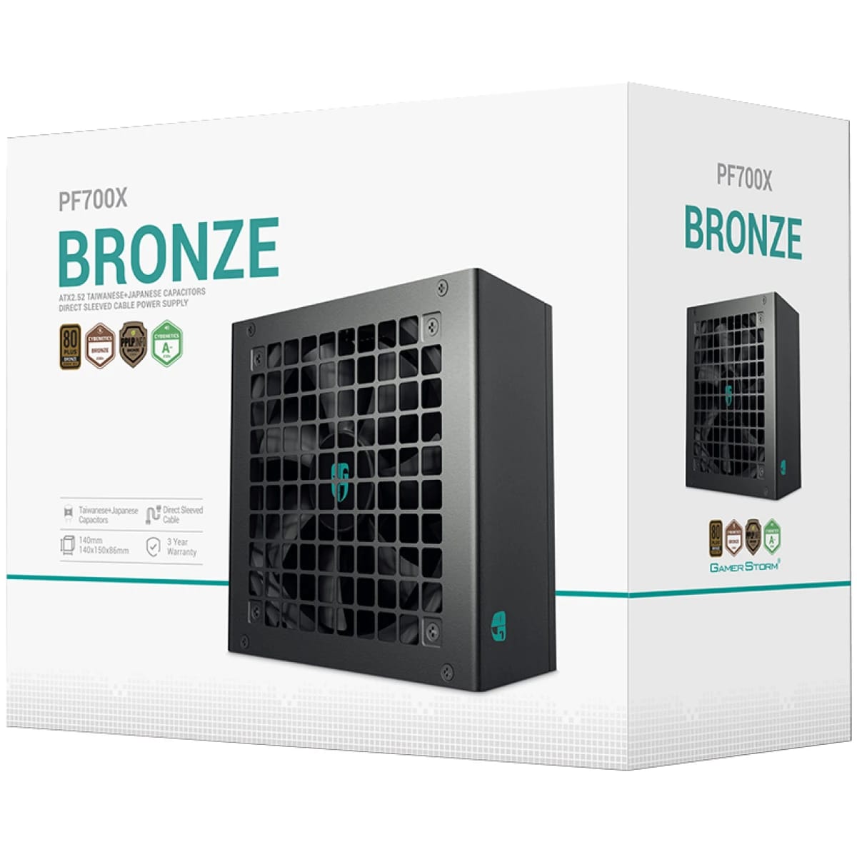 مزود طاقة Deepcool GamerStorm PF700X بقدرة 700 واط وشهادة 80 PLUS Bronze غير معياري - أسود