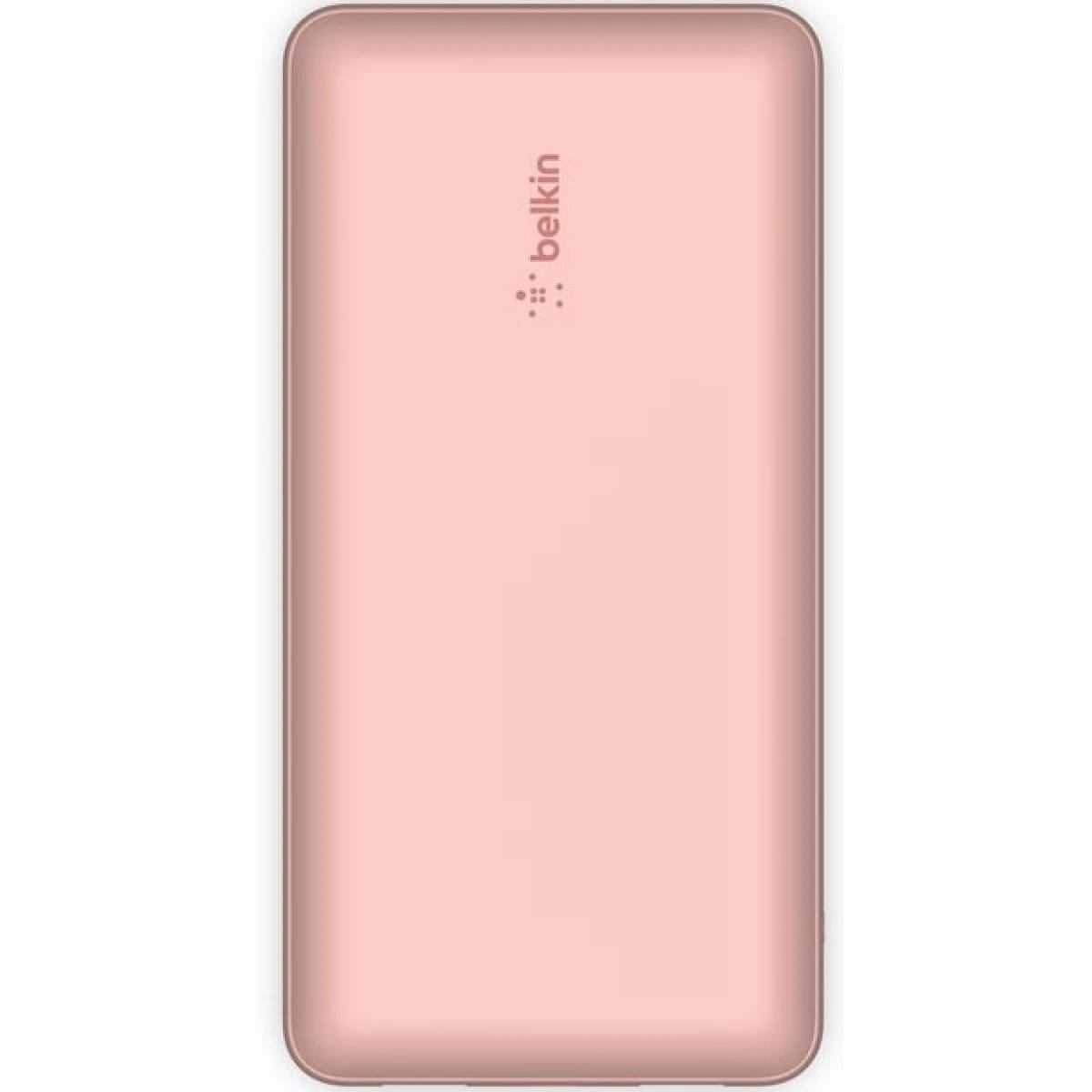 بلكين بوست شارج باور بانك USB C سعة 20000 مللي أمبير مع منفذين USB-A، 15 واط، آيفون 17، اير، برو، سامسونج جالاكسي S25، آيباد، نينتندو سويتش 2، جوجل بيكسل 10، إلخ - وردي
