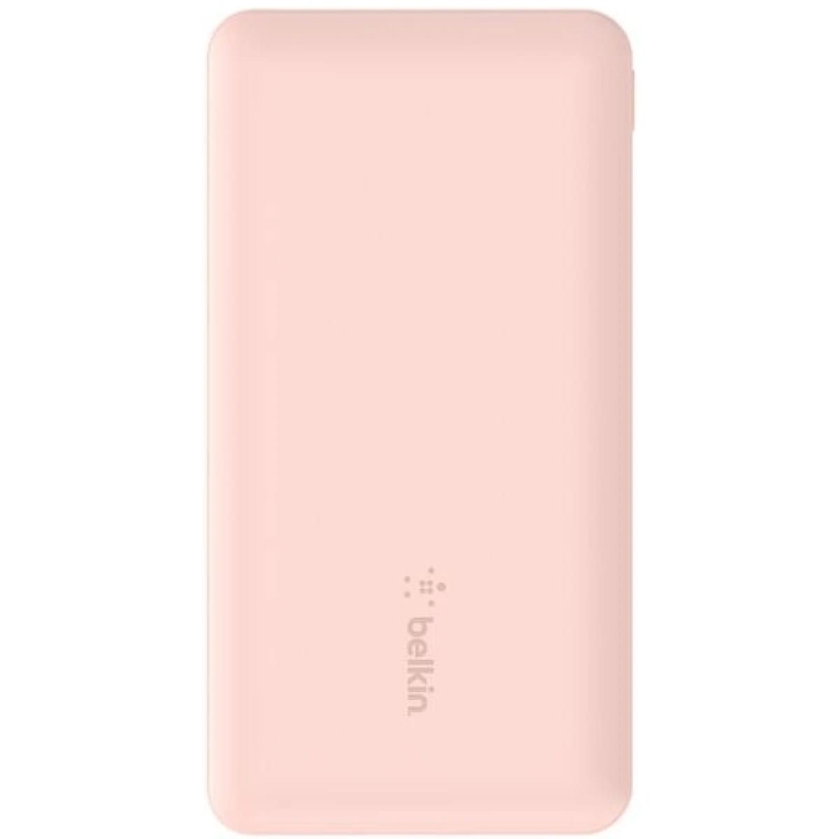 بيلكين BoostCharge، بنك طاقة USB C بسعة 10000 مللي أمبير مع منفذين USB-A، بقدرة 15 واط، متوافق مع آيفون 17، إير، برو، سامسونج جالاكسي S25، آيباد، نينتندو سويتش 2، جوجل بيكسل 10، إلخ - وردي