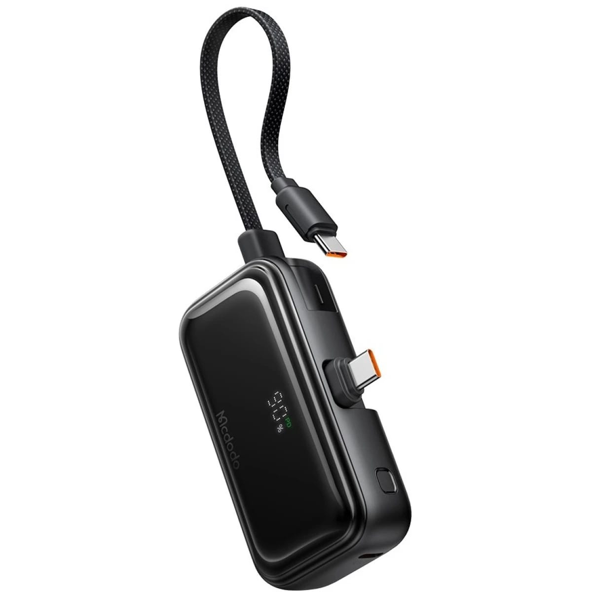 Mcdodo MC-7760 MDD Free kit Series Power Bank with USB-C Plug, Digital Display, 5000mAh 20W Portable Phone Charger - Black