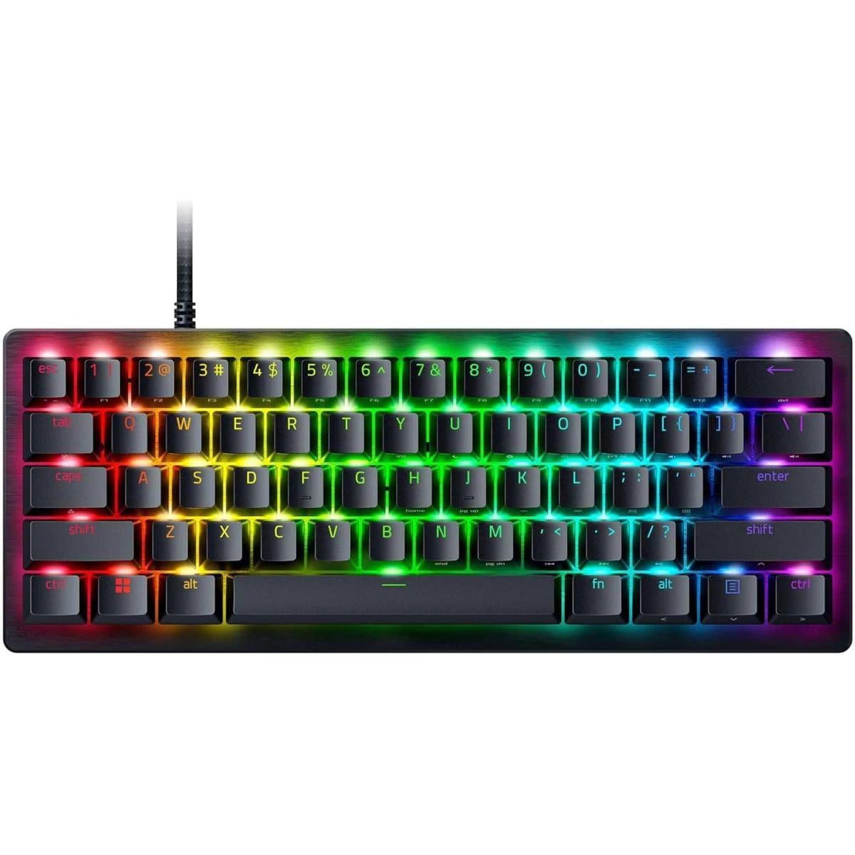 Razer Huntsman V3 Pro Mini 60% Esports Analog Optical Switches, Rapid Trigger & Adjustable Actuation, Onboard Adjustments, Dual-Purpose Mod Keys, PBT Keycaps - Black