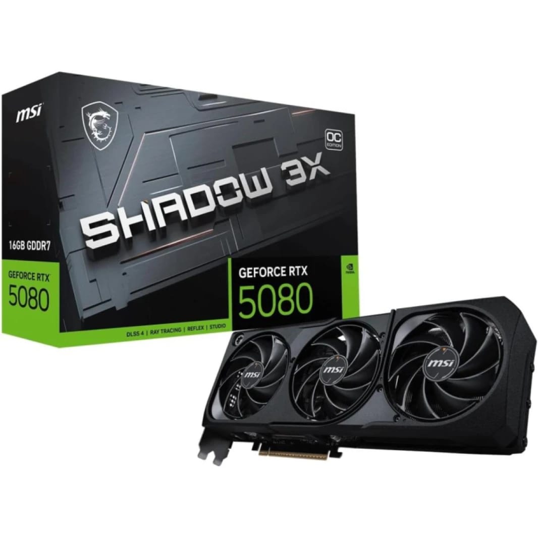 MSI GeForce RTX 5080 SHADOW 3X OC 16GB GDDR7 - بطاقة رسوميات