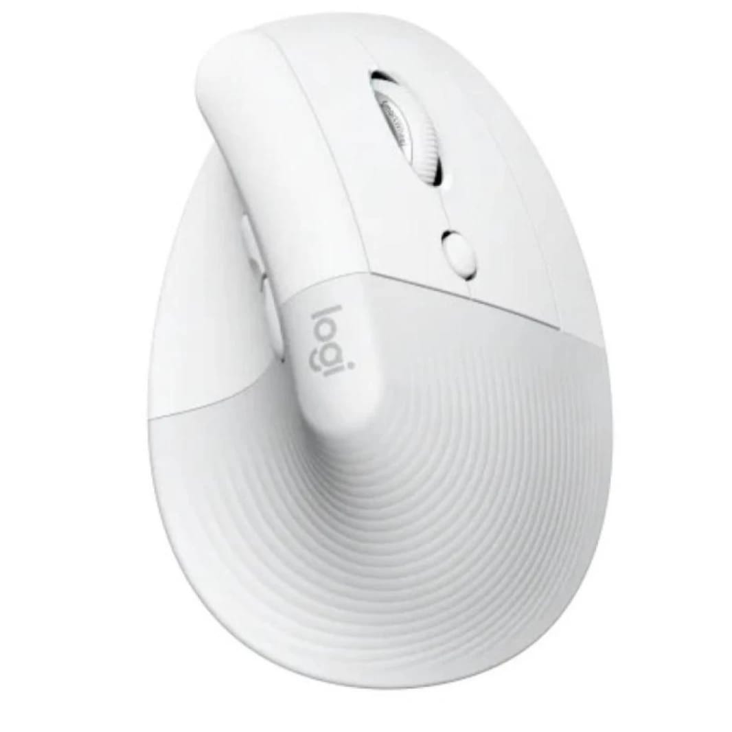 Logitech Lift Vertical Ergonomic Advanced Optical Wireless Mouse (Off-White)