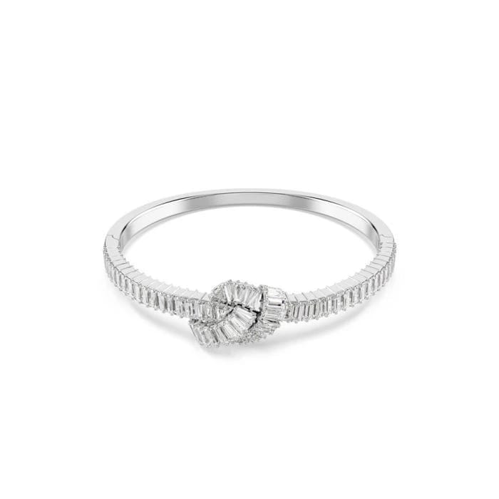 Swarovski Una Angelic Tennis Bracelet, Round Cut, Blue, Rhodium Plated