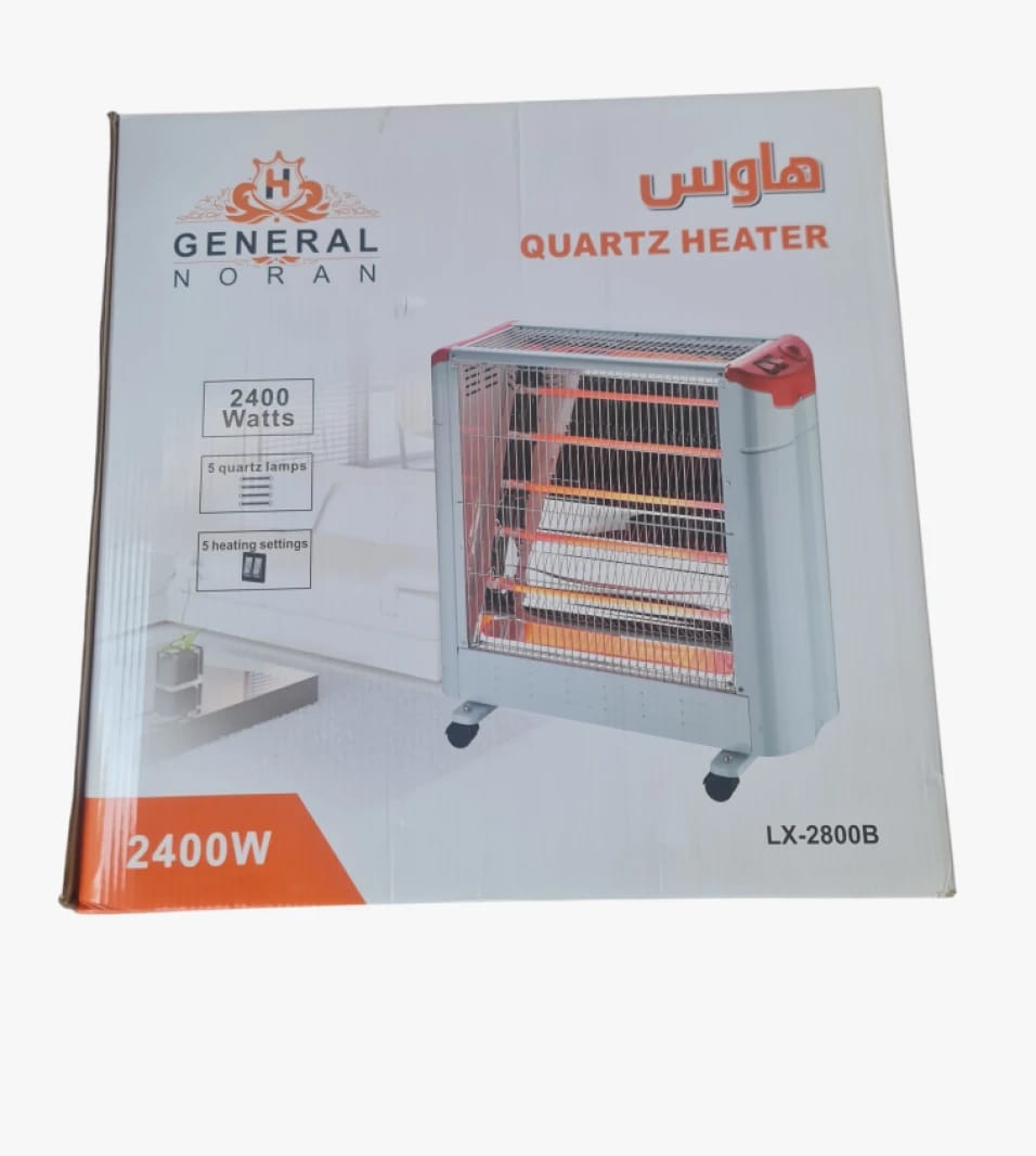 General Noran Quartz Heater LX-2800B, Advanced Design, for Home Use and Rapid Efficient Heating