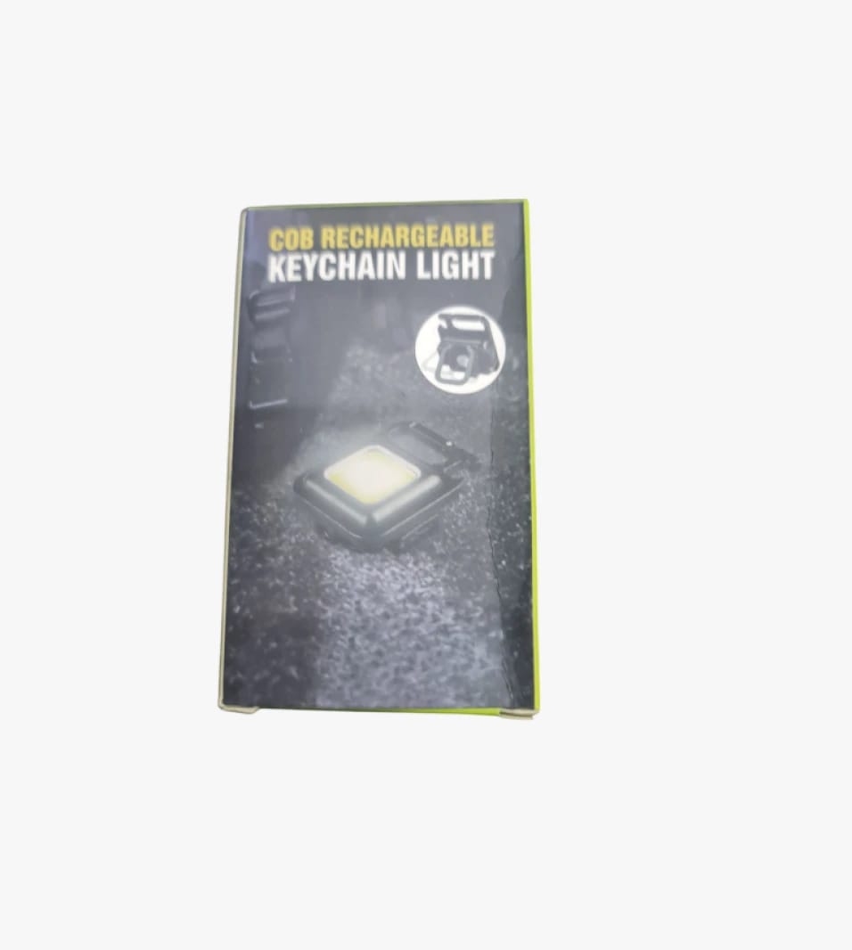 COB Rechargeable Keychain Light with Strong Magnet and Carabiner for Night Adventures, Compact Design