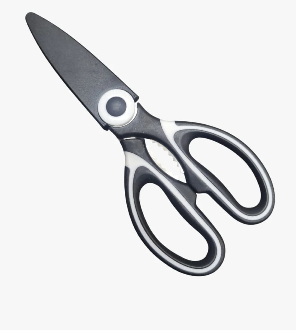 Steady Grip Multi-Purpose Scissors with Sheath for Secure and Comfortable Use by Artisans and Craft Enthusiasts.