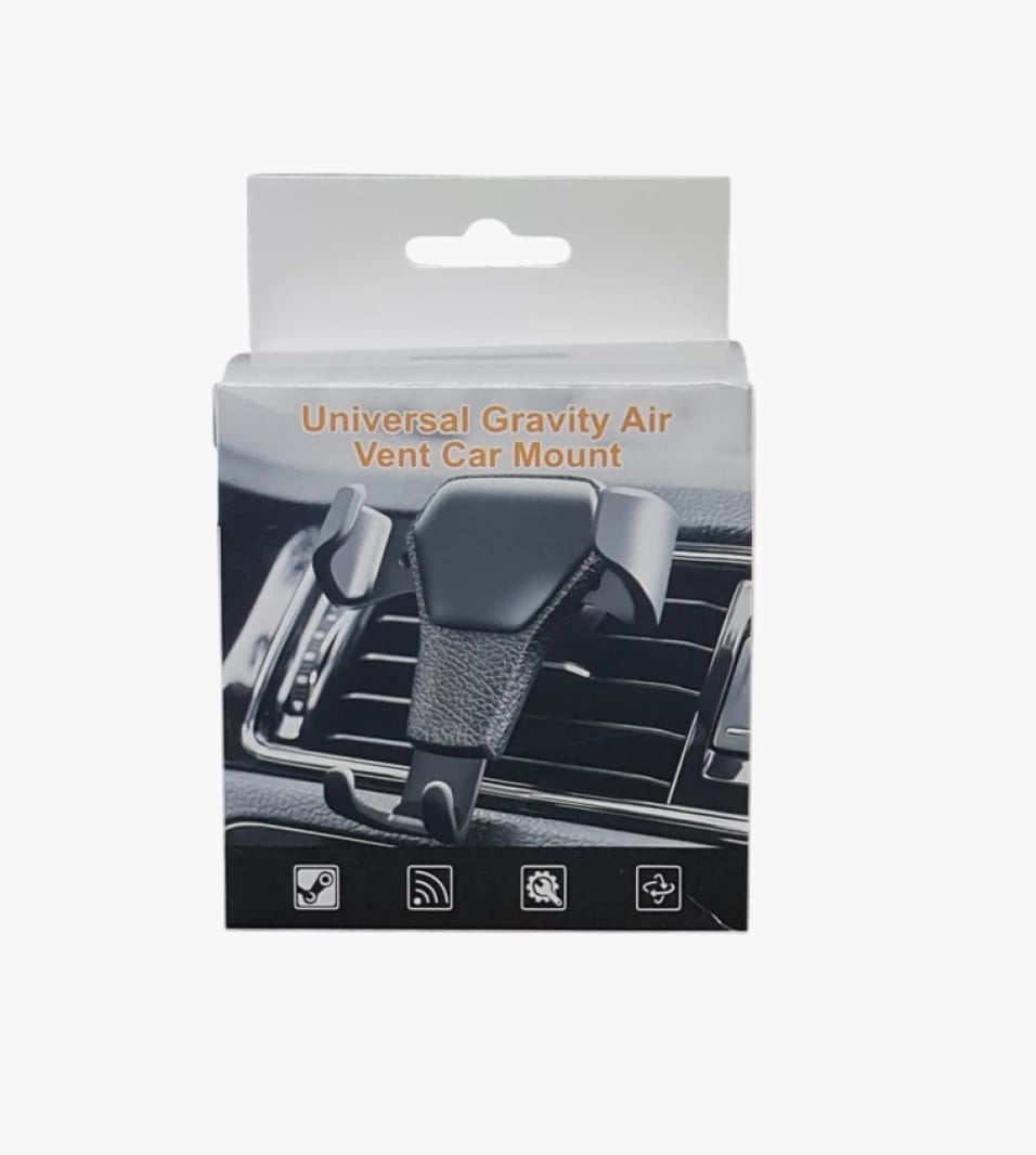 Universal Gravity Phone Holder Air Vent Car Mount with Elegant Design for Comfort and Style Enthusiasts