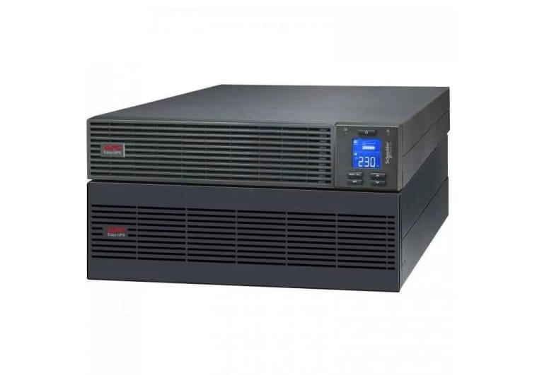 APC Easy UPS On-Line, 6kVA/6kW, Rackmount 5U, 230V, Hard wire 3-wire(P+N+E) outlet, Intelligent Card Slot, LCD, Extended Runtime, W/ rail kit