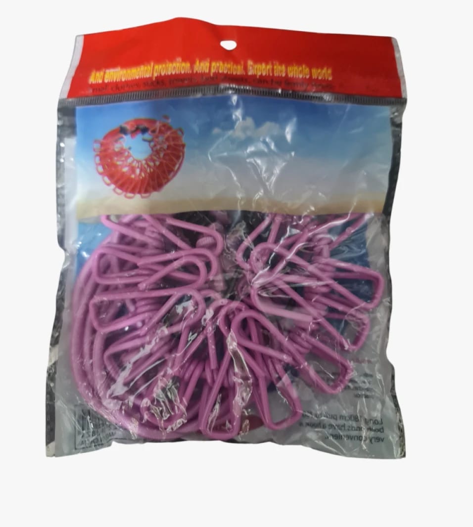 Innovative Clothesline with Comfortable and Attractive Clips in Purple for Users Seeking Innovation and Practicality by Liria