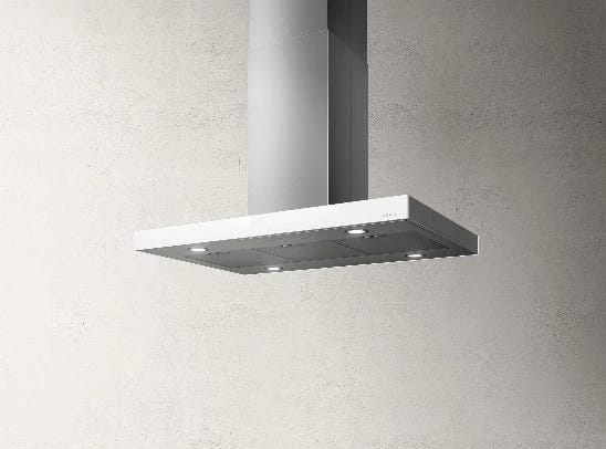 Wall Hood 90cm 1000m3/h S.Steel+Black Glass