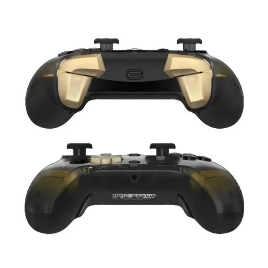 وحدة تحكم الألعاب السلكية GameSir Kaleid Flux بإضاءة RGB محسنة وعصا تحكم بتأثير هول لأجهزة Xbox Series X/S و One و Windows 10/11 والكمبيوتر الشخصي - أسود شفاف/أصفر