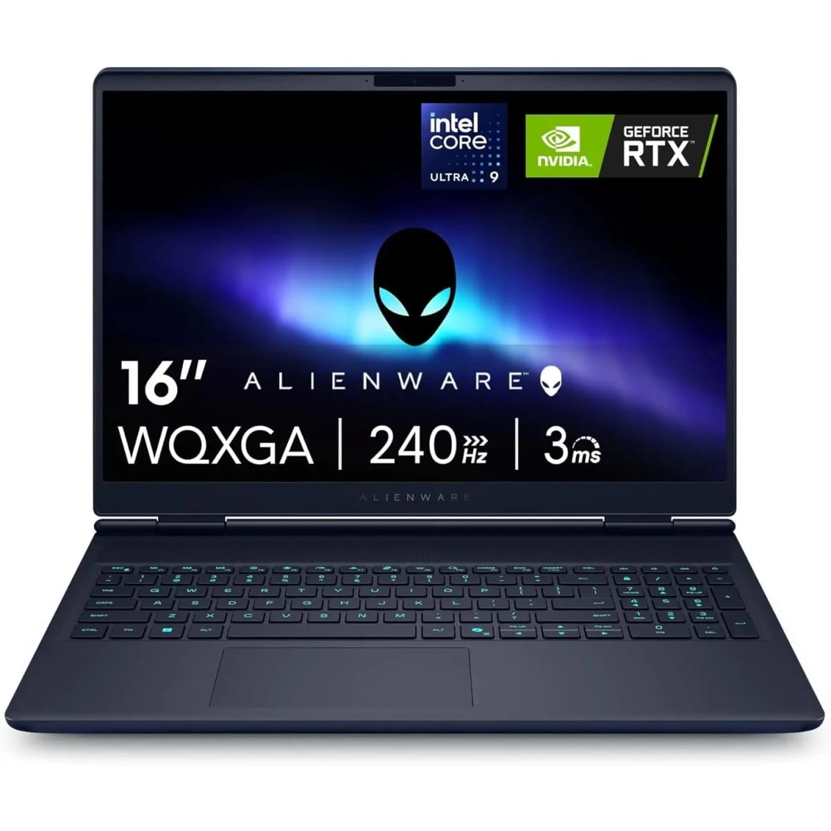 Dell Alienware 16X Aurora (2025) with Intel Core Ultra 9 Gen II 275HX Processor, NVIDIA RTX™ 5060 Graphics, and 2.5K IPS 240Hz Display, Blue