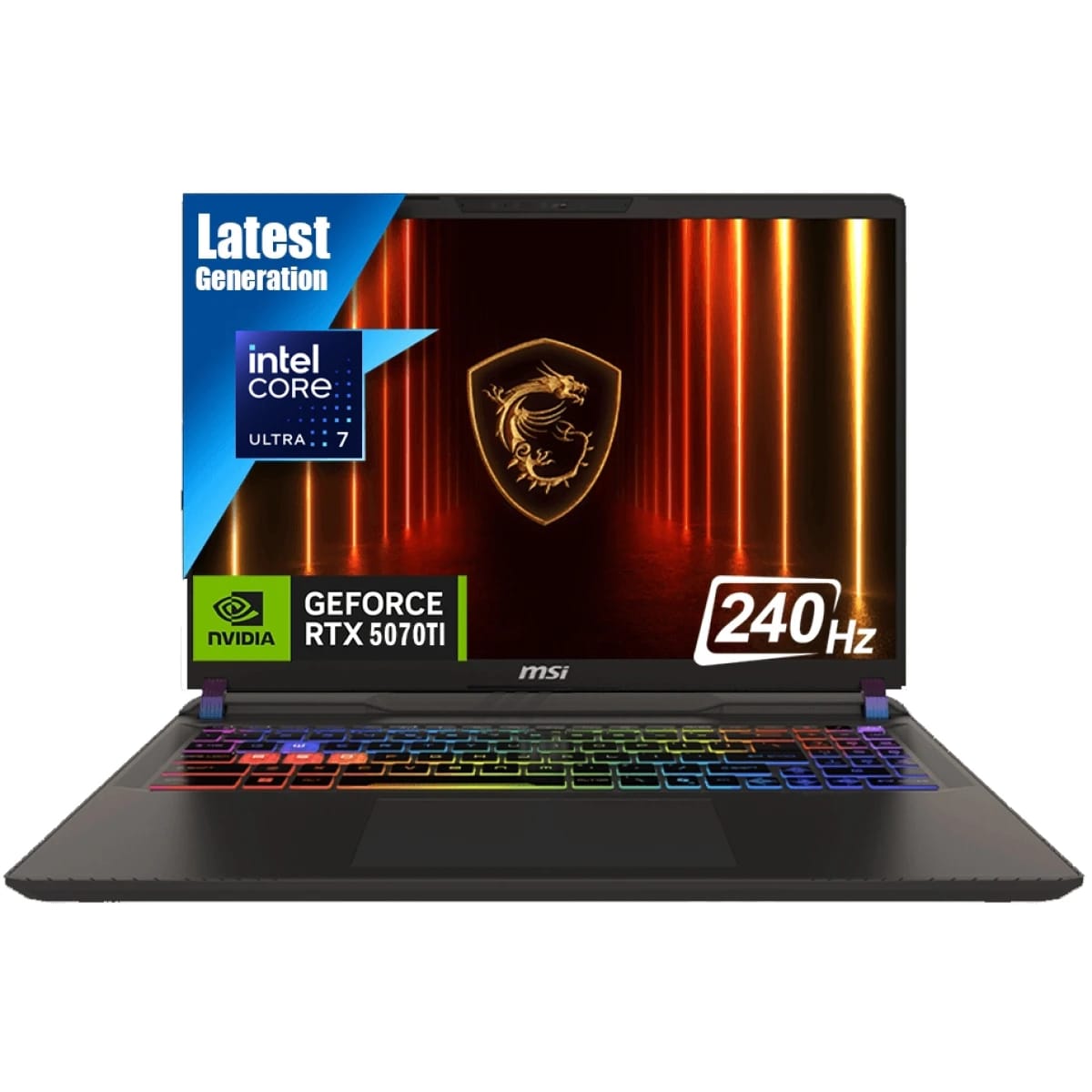 MSI Vector 16 HX AI (2025) Gaming Laptop with Intel Core Ultra 7 & NVIDIA RTX 5070TI, Cosmos Gray