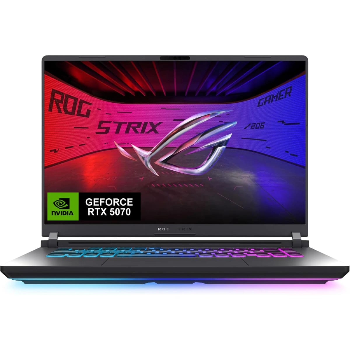 لابتوب الألعاب اسوس روج ستريكس G16 (2025) G615JPR، معالج إنتل كور i7-14650HX الجيل 14، كرت شاشة Nvidia RTX 5070 8 جيجابايت، شاشة 16 بوصة 165 هرتز IPS، لون رمادي Eclipse