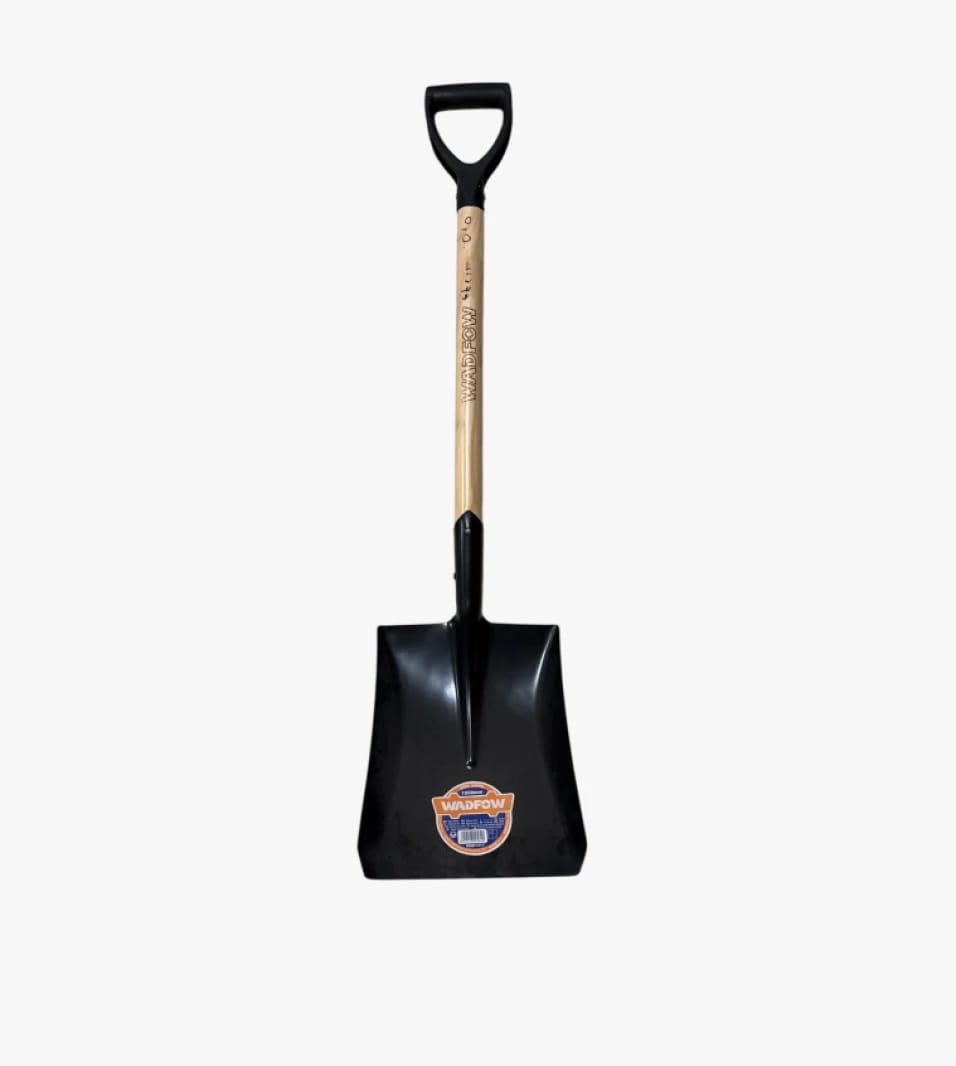 Wadpow Heavy-Duty Shovel with Wood Handle and Plastic Grip for Easy Carry and Use in Daily Landscaping and Gardening Tasks