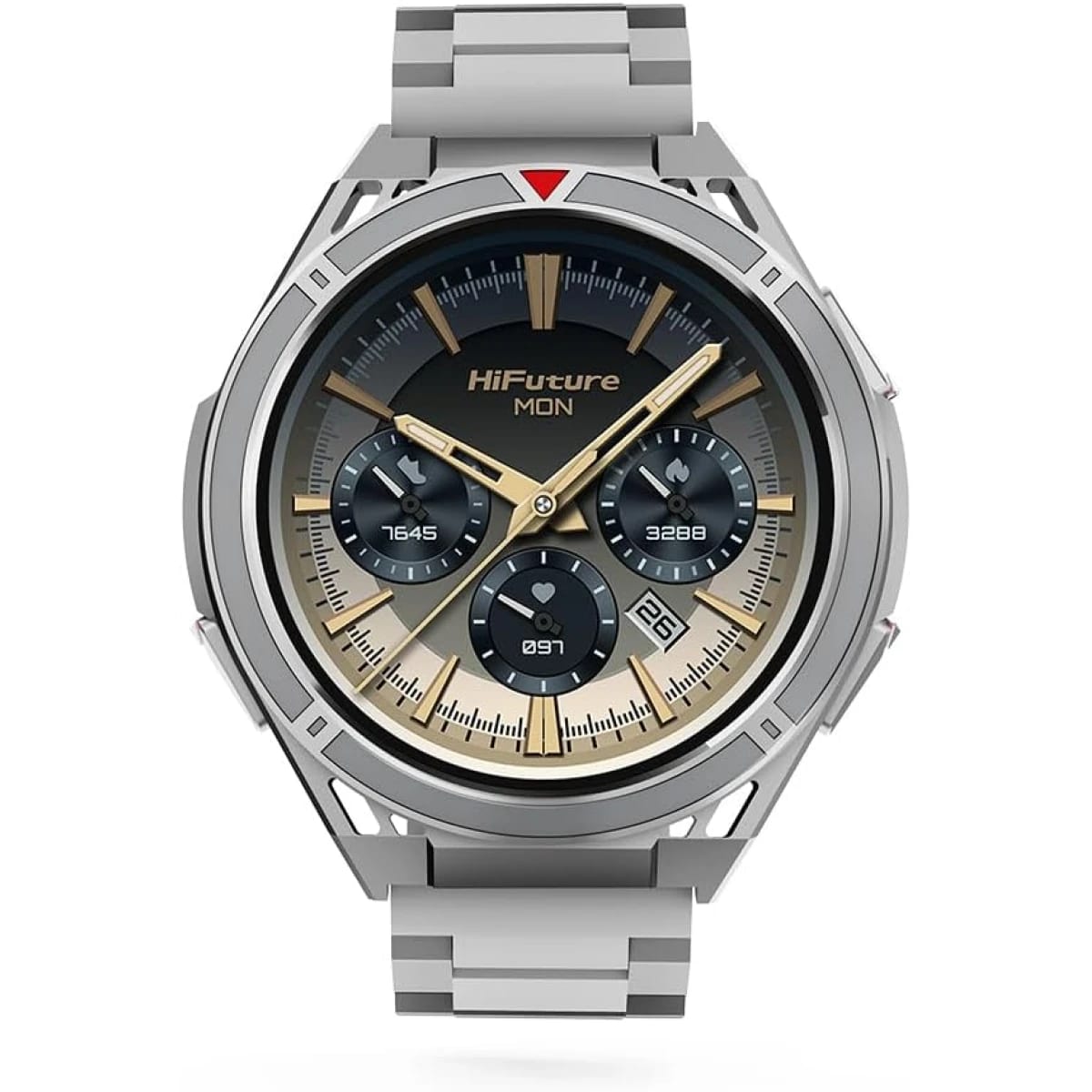 HiFuture ACTIVE Smartwatch with Dual Band GPS, 1.43" AMOLED Display, 7-Day Battery Life, Sleep & Heart Rate Health Tracking, IP68 Waterproof for Men & Women - Silver
