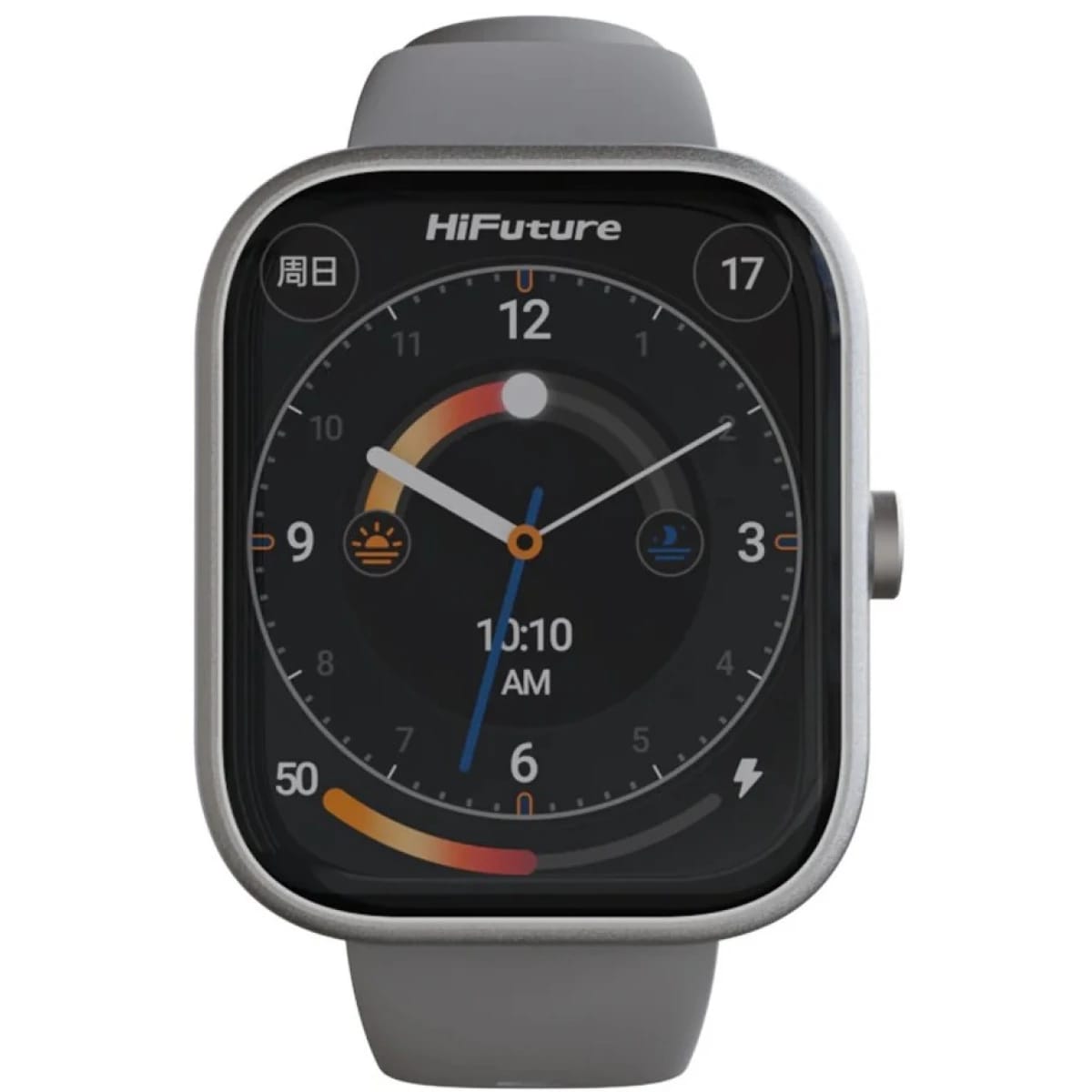 HiFuture LUME Smartwatch with 1.85" IPS Display, Wireless Calling, 100+ Sports Modes & 24/7 Health Monitoring, Silver Grey