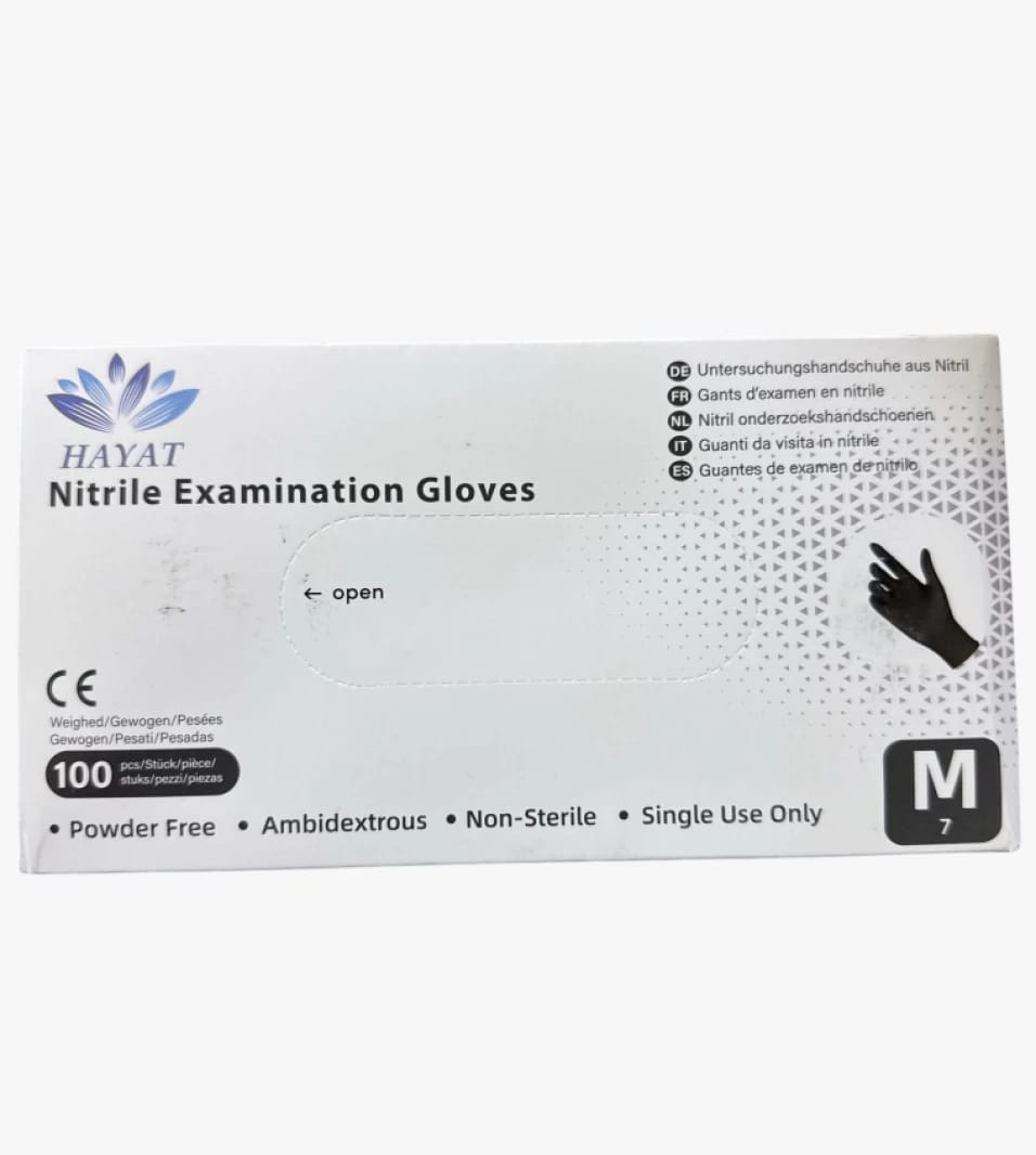 Hayat Nitrile Examination Gloves, Comfortable and Versatile Design for Healthcare Professionals