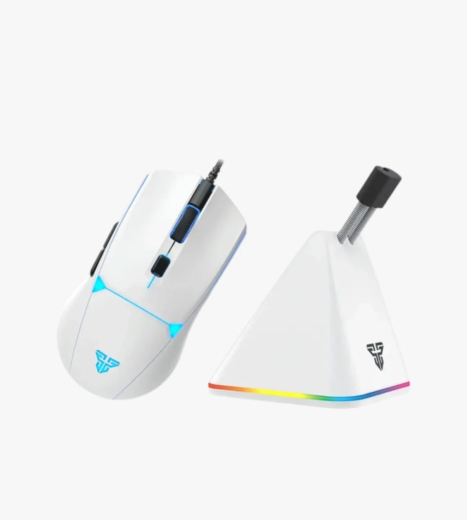 مجموعة اكسسوارات الألعاب M-7 من فانتيك - ماوس ألعاب VX7V2 + حامل سلك الماوس MBR01 RGB