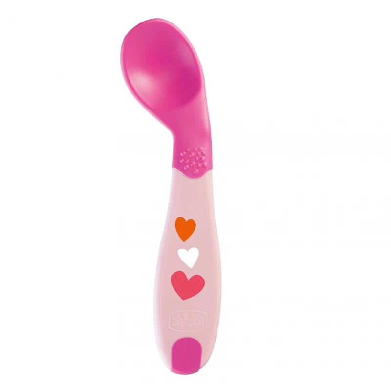 Chicco First Spoon, Pink, 8+ Months
