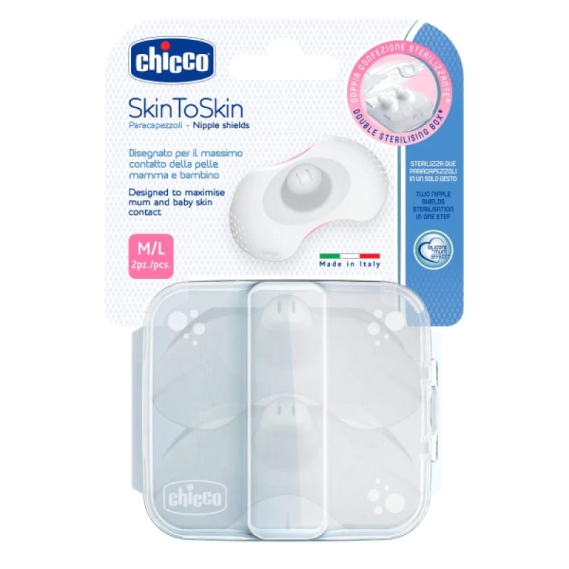 Chicco Skin To Skin Nipple Shields, 2 Pieces, Medium/Large