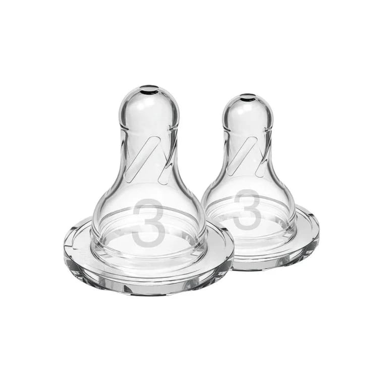 Level 3 - Narrow Neck Nipple - 6m+ - 2 Pack