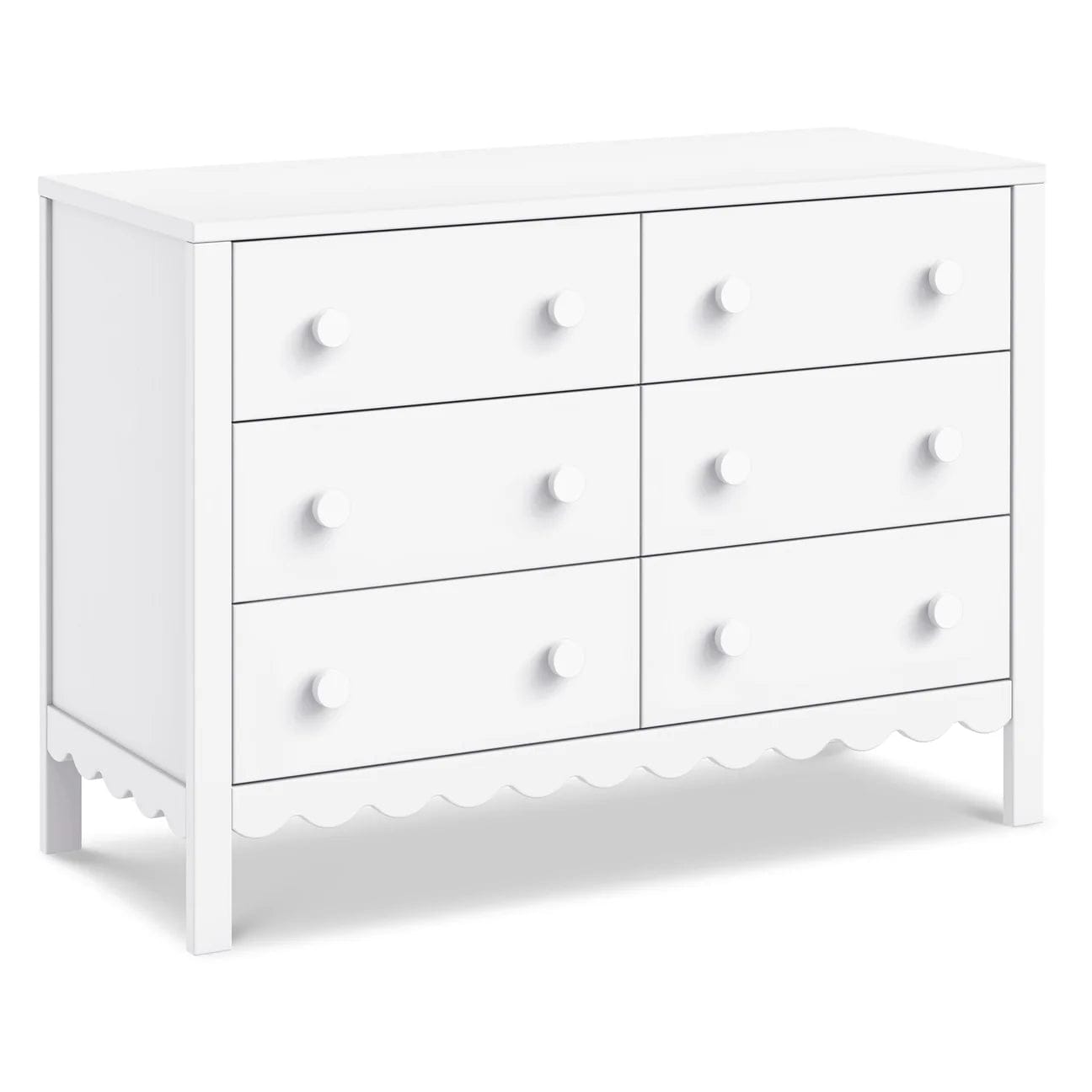 Pre-Order Sammy Scallop 6-Drawer Dresser - White