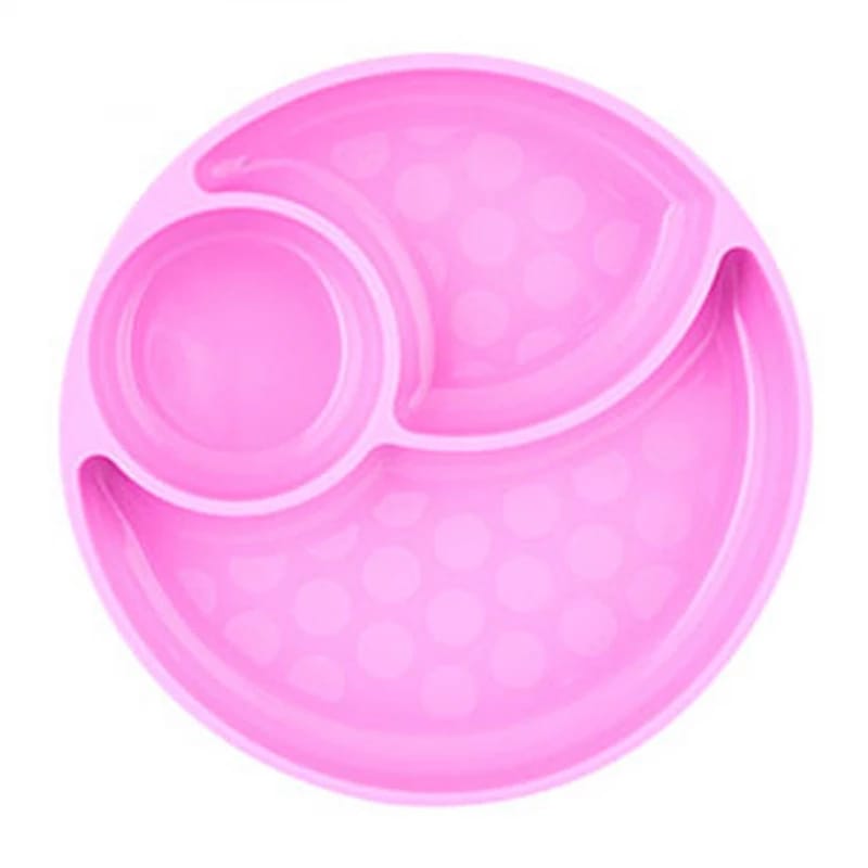 Chicco Easy Menu Silicone Divided Plate, Pink, +12 Months