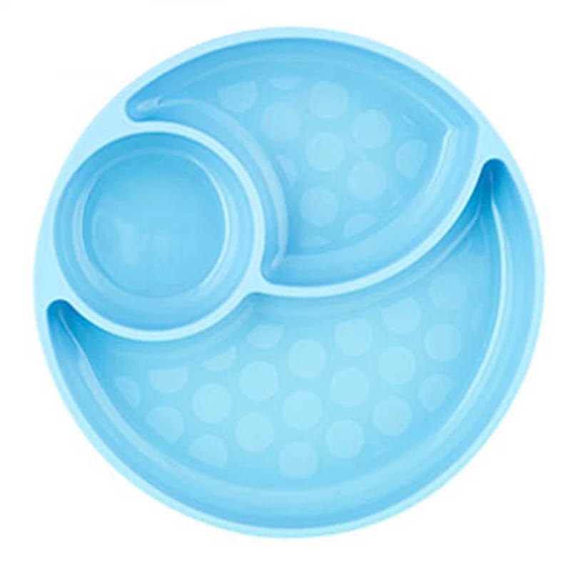 Chicco Easy Menu Silicone Divided Plate, Blue, +12 Months