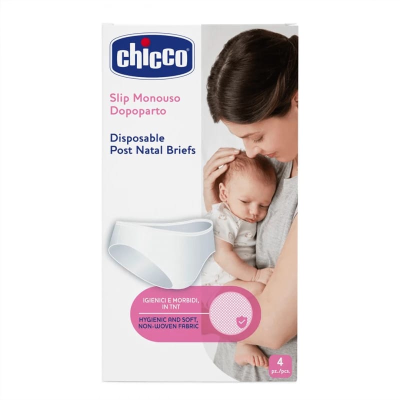 Chicco Disposable Post Natal Briefs No. 3, 4 Count Pack, Soft and Hygienic