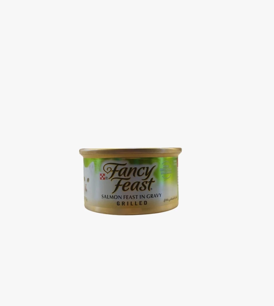 Purina Fancy Feast Salmon Grilled in Gravy Cat Food for Gourmet and Flavor-Loving Cats