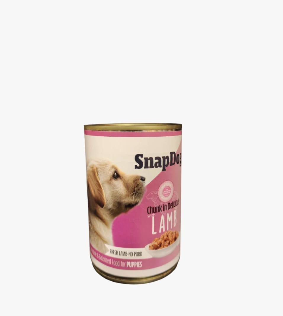 SnapDog Dog Food with Delicious Lamb Engaging Design for Puppies Featuring Pet-Friendly Pork-Free Formula