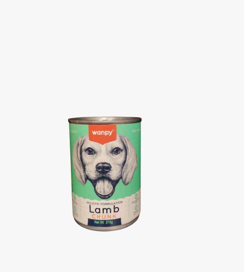Wanpy Canned Dog Food with Holistic Formula Lamb Chunk for All Breeds and Sizes, Nutritious and Delicious