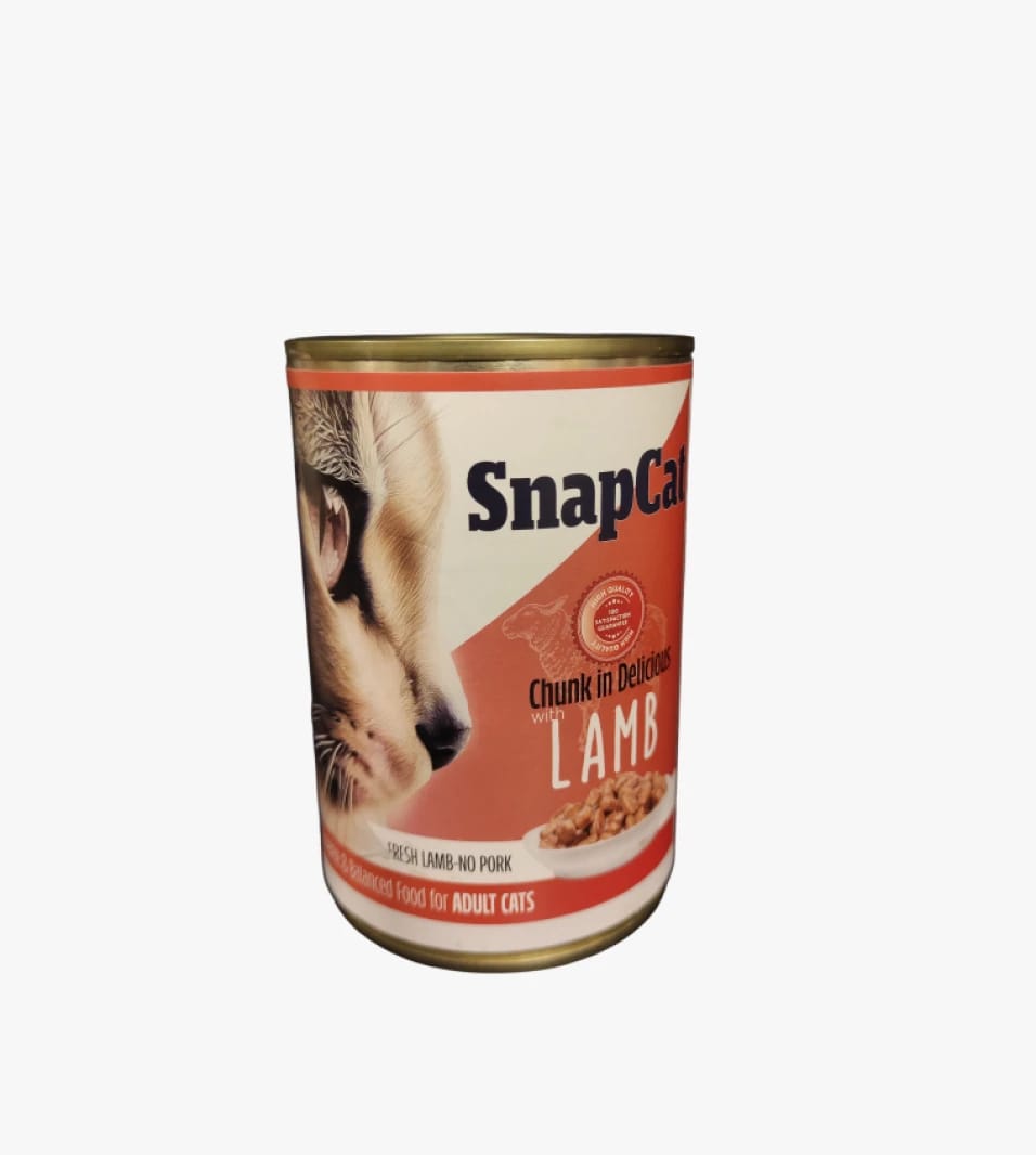SnapCat Delicious Lamb Chunks Wet Food for Adult Cats in Rich Gravy Sauce