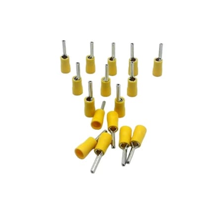 Yellow Pin Head Wire Terminal Connector - 5.5mm - 100 Pieces