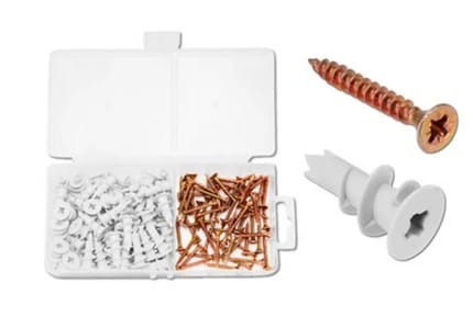 Screw Kit with Spiral Gypsum Board Wedges 120 Pieces by Jadever