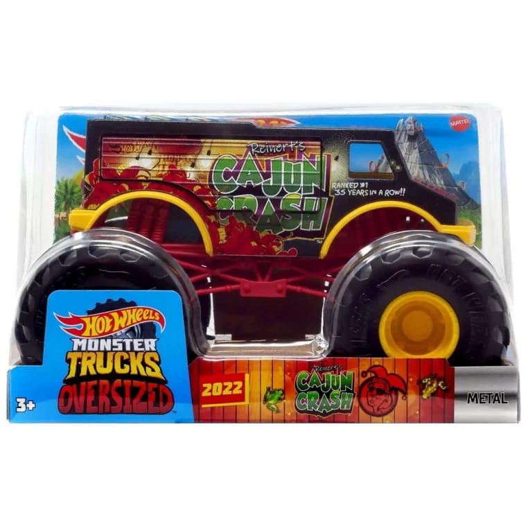 Hot Wheels Monster Trucks Oversized Reinert's Cajun Crash Diecast Car