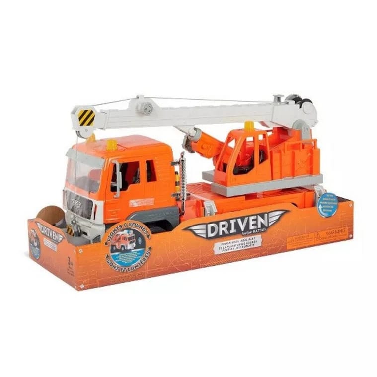 DRIVEN by Battat, Toy Crane Truck, Standard Series