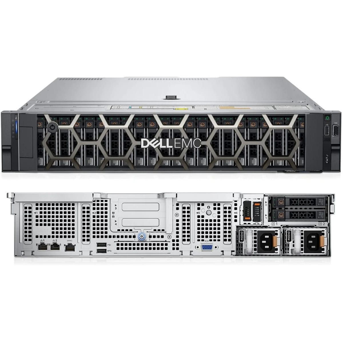 خادم رفوف ديل باور إيدج R750XS بمعالج إنتل زيون سيلفر 4310 وذاكرة 32 جيجابايت وقرصين صلبين 480 جيجابايت SSD