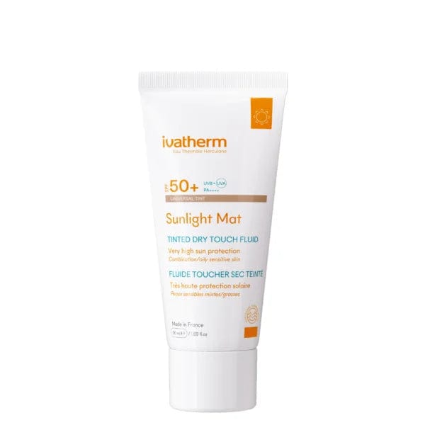 إيفاثيرم سانلايت مات - سائل ملون بلمسة جافة وحماية +SPF50، ‏50 مل